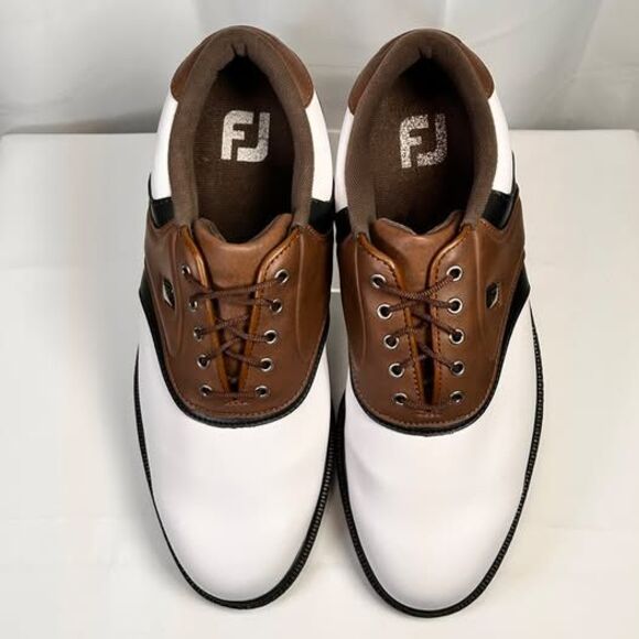 FootJoy Originals Golf Shoes Men’s Size 10 M White Brown Saddle [45330] - Picture 8 of 8